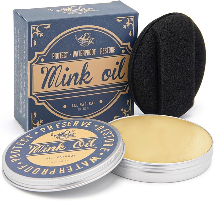 SALTY FISH Mink Oil for Leather Boots, Leather Conditioner Cleaner Waterproof Soften and Restore