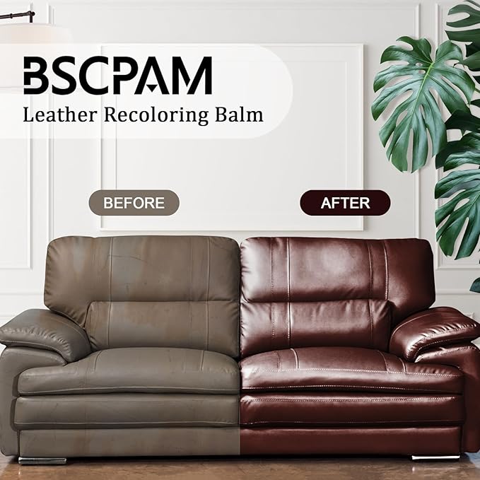 12oz Leather Recoloring Balm & 3.4oz Mink Oil Leather Conditioner kit,Dark Brown Leather Color Repair Kits for Couches, Leather Couch Paint Scratch Repair for Furniture Car Sofa Shoes Leather Dye