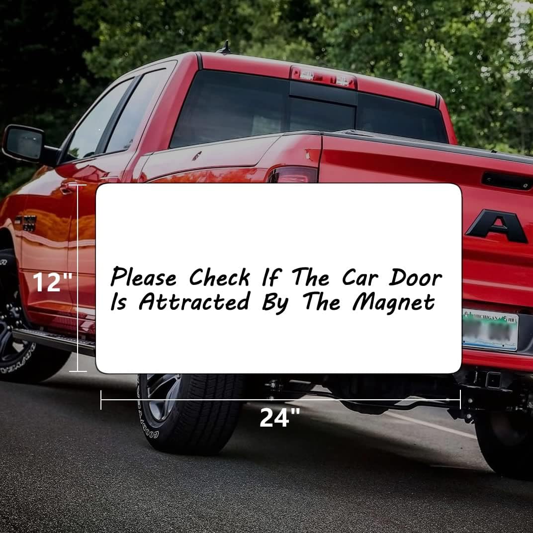 2 Pack Blank Car Door Magnet Sticker, Rounded Corners Magnetic Vehicle Sign, Perfect Magnet for Car to DIY Advertise Business and Cover Company Logo, Personalized Magnet Decal (24x12 inch)