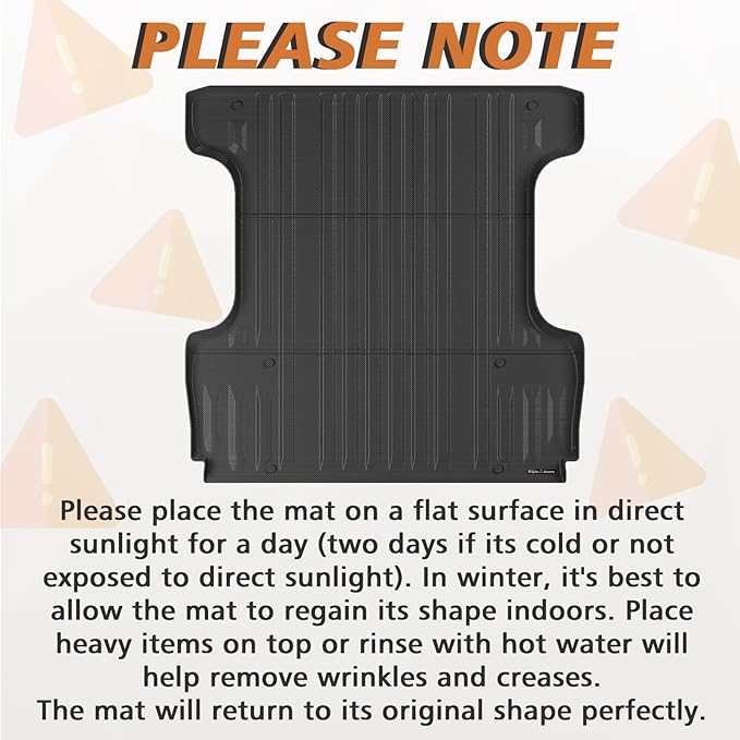 TripleAliners Truck Bed Mat Compatible with 2007-2021 Toyota Tundra Accessories 5.5FT Vehicle Perfectly Flush All Weather Protection TPE Heavy Duty Pickup Car Bed Cargo Mat