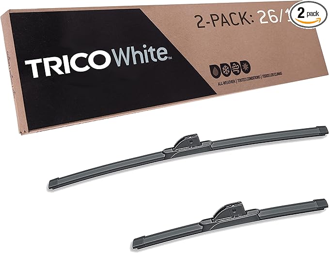 TRICO White 26" + 15" Extreme Weather Premium Winter Automotive Replacement Windshield Wiper Blades (Set of 2), Passenger and Driver Side All-Weather Beam Wiper Blades for Select Vehicle Models