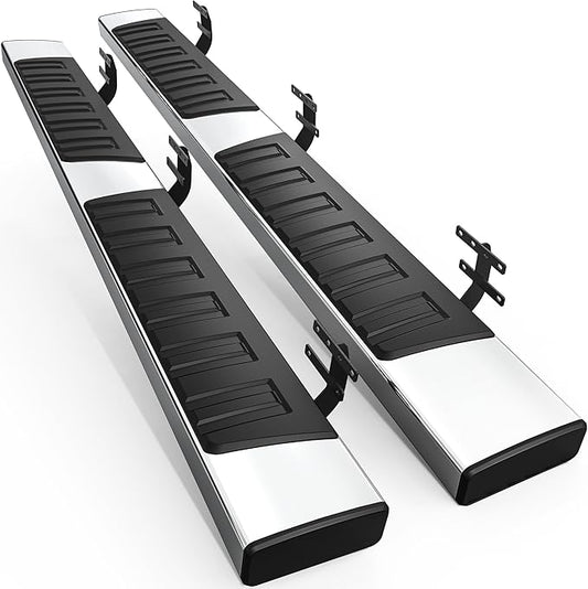 AUTOSAVER88 Running Boards Compatible with 2019-2025 Dodge Ram 1500 Quad Cab/Extended Cab New Body Style (NOT Fit 1500 Classic), 6 inches Side Step Chrome Nerf Bars