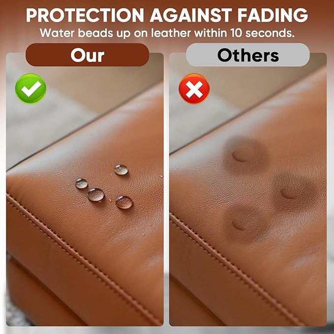 Leather Recoloring Balm - Scratch Repair & Color Restore Kit for Faded Leather, Couch & Car Seats - 10OZ Leather Restorer Balm for Furniture, Auto Interior, Vinyl, Accessories (Light Brown-Tan)