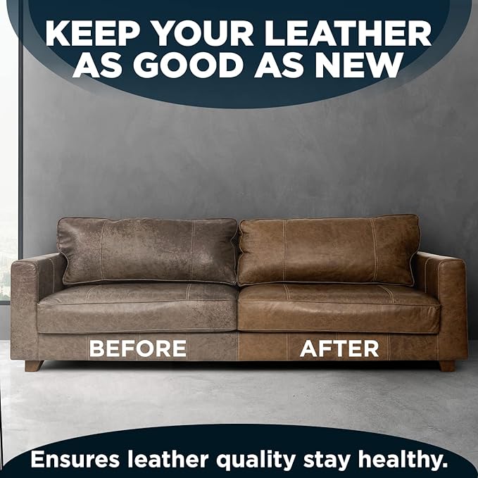 Leather Mink Oil, Color Restorer, Scratch Remover, Couch Paint and Leather Repair Kit for Couches