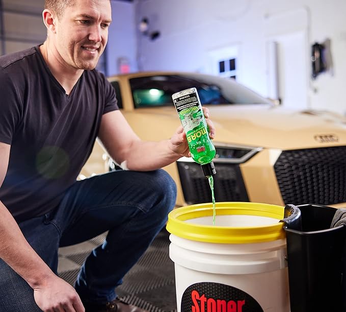 Stoner Car Care 91604 16-Ounce Mother of All Bubbles M.O.A.B. High Foaming Car Wash for Foam Cannons, Foam Guns, or Bucket Washes, Safe on Car Wax and Sealant Coatings, Green Apple Scent, Pack of 2