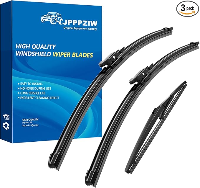 CJPPPZIW® Windshield Wipers-24"+21"+12" Replacement for 2012 2013 2014 2015 2016 2017 Buick Enclave Premium All-Season Front and Rear Wiper Blades,Original Factory Quality(Pack of 3)