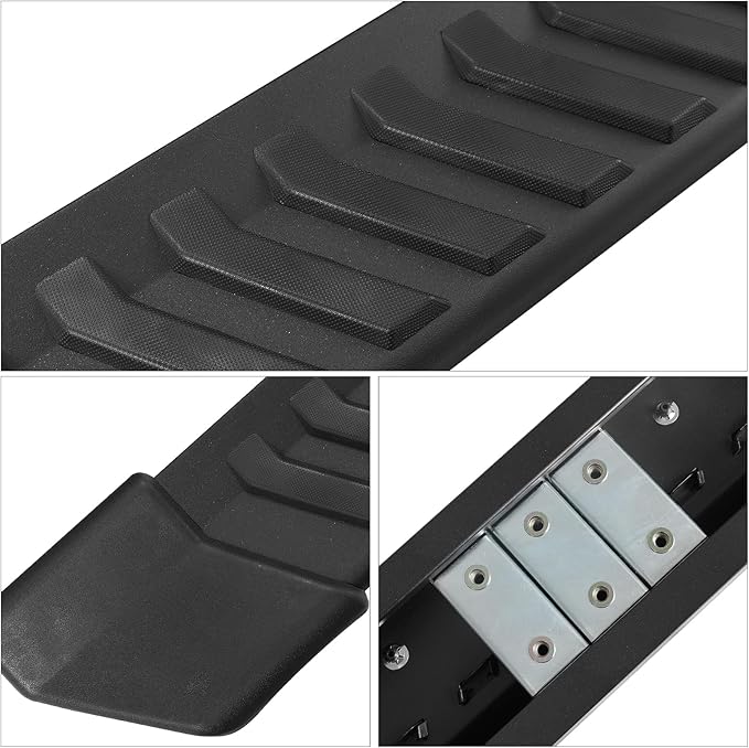 COMNOVA Pair Running Board Nerf Bar Compatible with 15-25 Ford F150 Superduty Crew Cab（4 Full Size Doors） Rocker Slider Side Steps,Width 6 Inches V Style.with OE Style Brackets