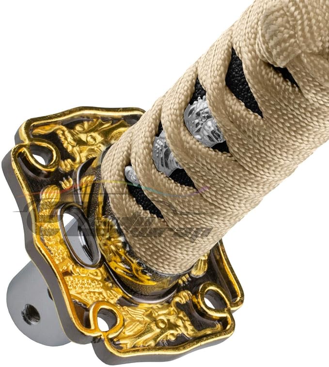 EZAUTO WRAP 10cm Gold Black Shift Knob Samurai Sword Alloy Katana with Adapter Universal