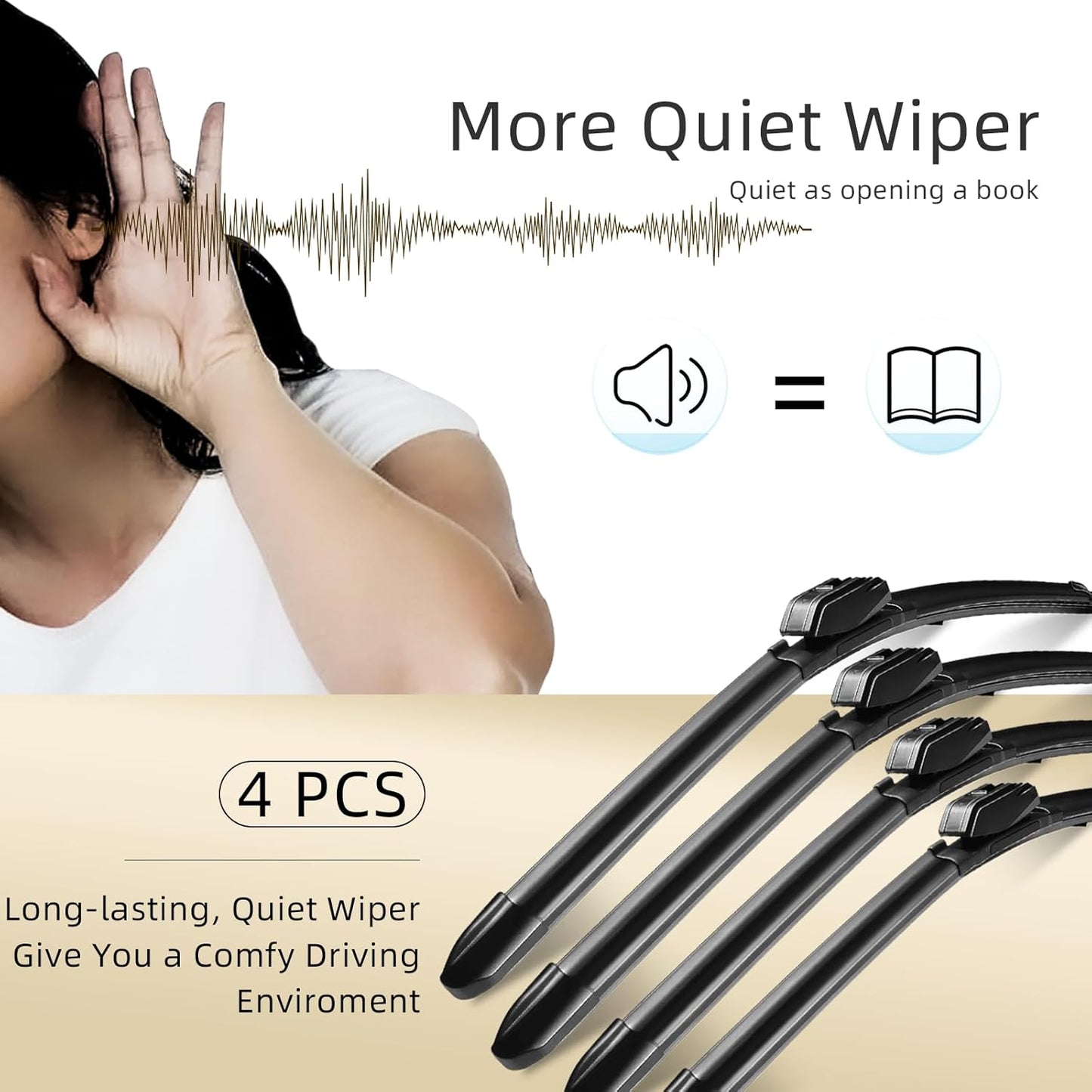 Windshield Wipers - 28"+20" Wiper Blades, Compatible with Audi A8, Q7, S8, SQ7 Windshield Wiper Blades, Double Service Life (Set of 4)