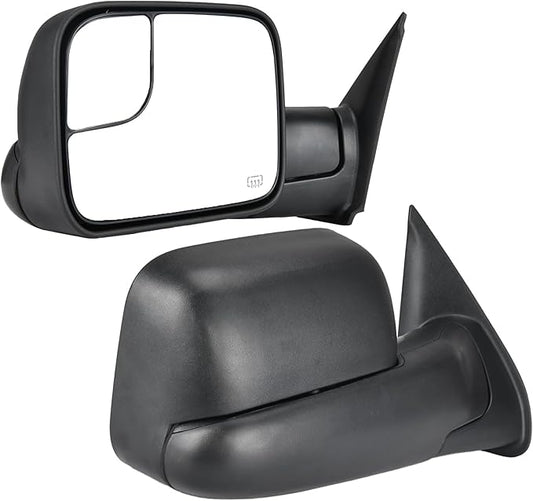 DWVO Side Towing Mirrors Compatible with 2005 2006 2007 2008 2009 2010 2011 2012 2013 2014 2015 Tacoma, Door Mirror with Power Adjustable Heated, Manual Folding Fliping Towing Mirrors