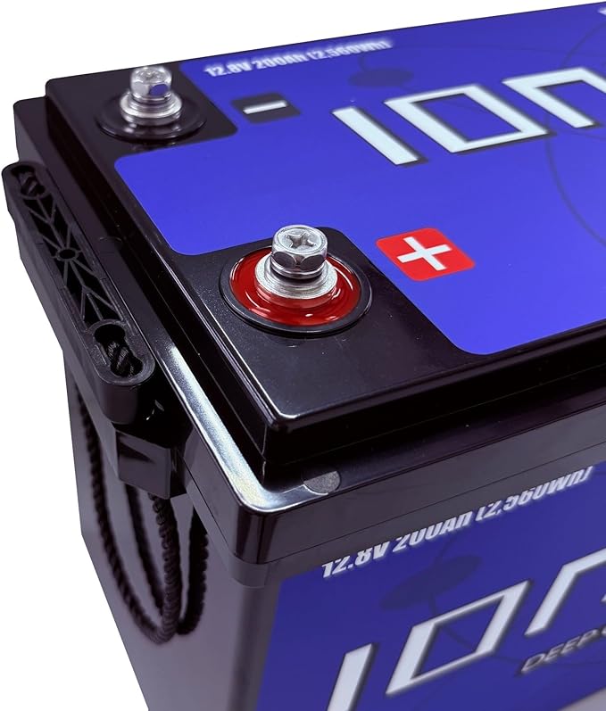 Ionic Lithium 12V 200Ah LiFePO4 Deep Cycle Battery (No Bluetooth) - Perfect for Bass Boats, Trolling Motors, Solar Energy Storage, RVs, Back-Up Power, and Off-Grid Applications