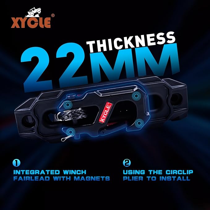 13500lbs Electric Winch 12V IP68waterproof Off-Road Vehicle Rescue winchs with2wireless Remote Controls and1/2"Synthetic Rope Suitable for Towing SUVs,Loggers,Trucks,Trailers,Jeeps,4WD(Black)