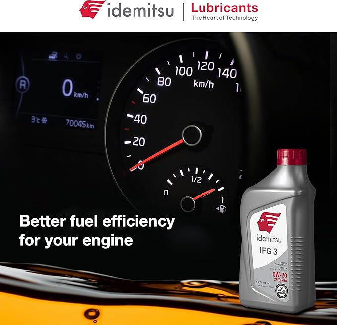 Idemitsu IFG 3 0W-20 Full Synthetic Motor Oil – 1 Quart, Case of 12 | SP/GF-6A Certified Engine Oil for TGDI & PFI Engines | Engineered for Maximum Efficiency and Protection