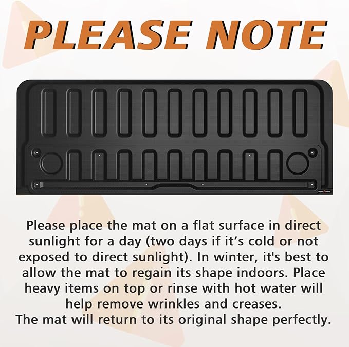 TripleAliners Tailgate Mat for 2019-2025 2026 Dodge Ram 1500 Power Tailgate-Release&Standard Tailgate Accessories Liner Protector TPE Custom Fit (Won't Fit Classic/Multifunction/Power Tailgate)