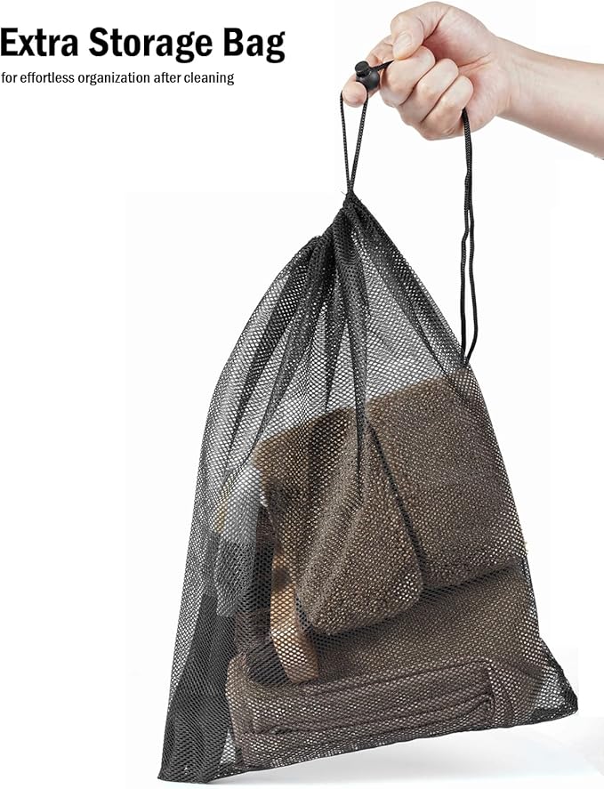 Fantasticlean 9PCS Car Interior Detailing Set, Microfiber Cloth & Applicator, Single-Head Detailing Brushes, Natural Bristles, Scratch-Free & Ultra-Soft for Seats Leather Care or Cleaning