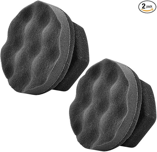 IPELY 2 Pack Large Tire Shine Applicator Pad, Durable and Reusable Hex-Grip Tire Dressing Applicator Pad for Applying Tire Shine