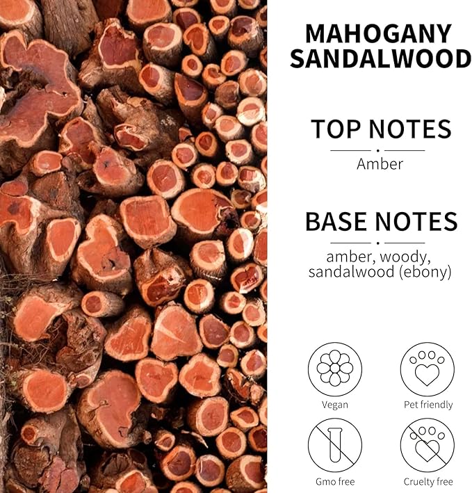 2-Pack Mahogany Sandalwood Hanging Car Air Freshener Long Lasting Car Scent Essential Oil Diffuser Car Perfume