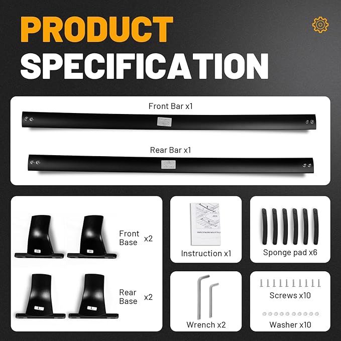 Roof Racks Cross Bars Fit for Ford Expedition/Max 2018-2025 & Lincoln Navigator 2018-2024 with Side Roof Rails 220lbs Heavy Duty Aluminum Cargo Luggage Carrier