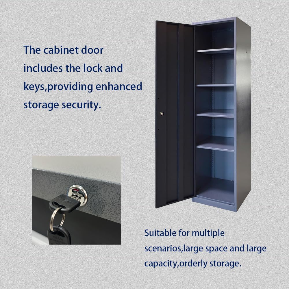 JZD Garage Storage Cabinet Set with Workbench System, Included Tool Cart, for Auto Repair Shop Basement Factory