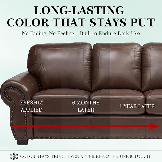 Leather Color Restorer, Recoloring Balm, Scratch Remover, Dye, Paint, Repair Kit for Furniture, Couches, Car Seats, Shoes, Bags, Maroon