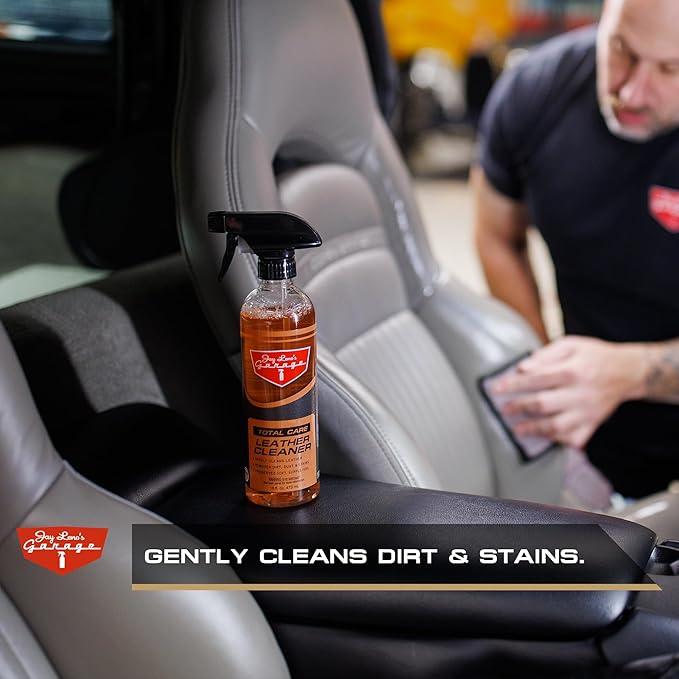 Jay Leno's Garage Leather Cleaner and Conditioner for Car Interior – Advanced Car Seat Leather Cleaner and Conditioner, Auto Leather Care Kit for Interior Detailing and Upholstery Cleaning
