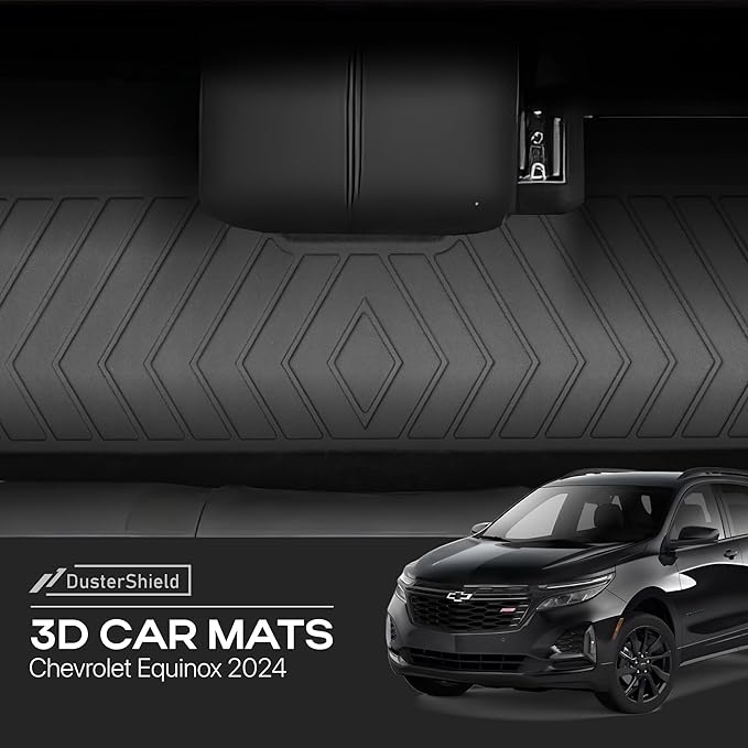 Compatible with Chevrolet Equinox 2024 2025 – Custom Fit Floor Mats, 2-Row All-Weather TPE Car Mats Full Set – Waterproof, Odorless, Non-Slip, Easy to Clean, Durable Automotive Liners