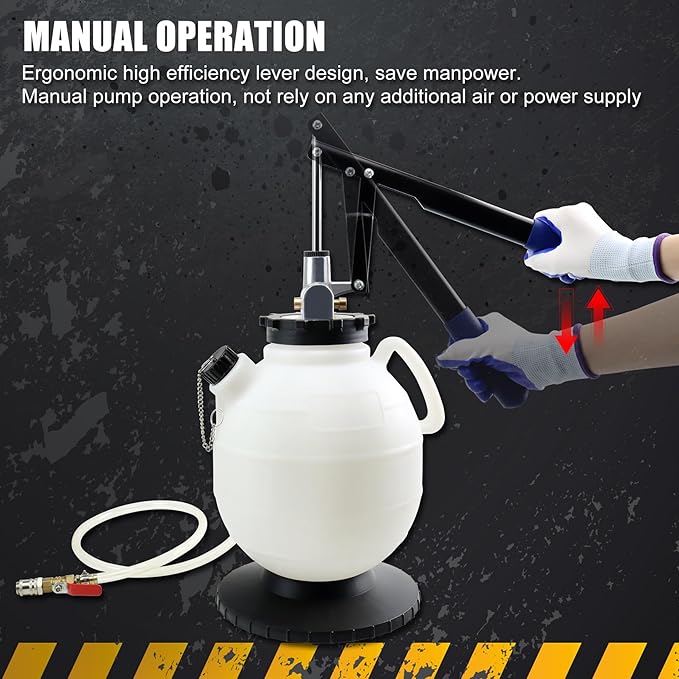 JIFETOR Transmission Fluid Refill Pump ATF Transfer Tool Kit, Manual Gearbox Oil Filler Set with 7.5L Oil Filling Can Dispenser 15PCS ATF Adapters Compatible with Ford Audi Mercedes Benz VW BMW