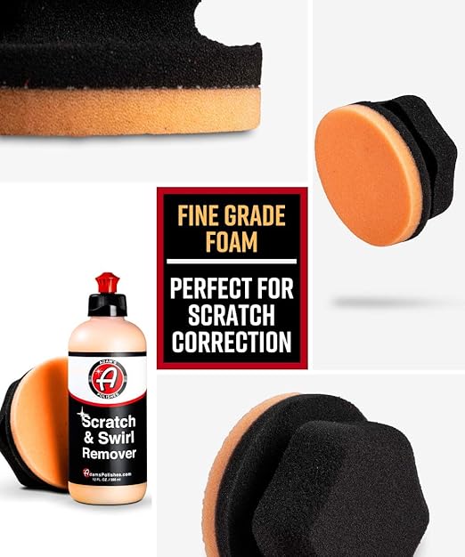 Adam's Polishes Car Scratch & Swirl Remover Hand Correction System | Remove & Restore Paint Transfer, Minor Imperfections, & Oxidation | Paired with Orange Compound Correction Pad Applicator (12oz)