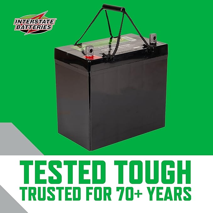 Interstate Batteries 12V 55Ah Deep Cycle Mobility Battery Group 22NF VRLA SLA AGM (UT Terminal) Rechargeable Replacement for ATVs, Scooters, Wheelchairs, Trolling Motors (DCM0055U)