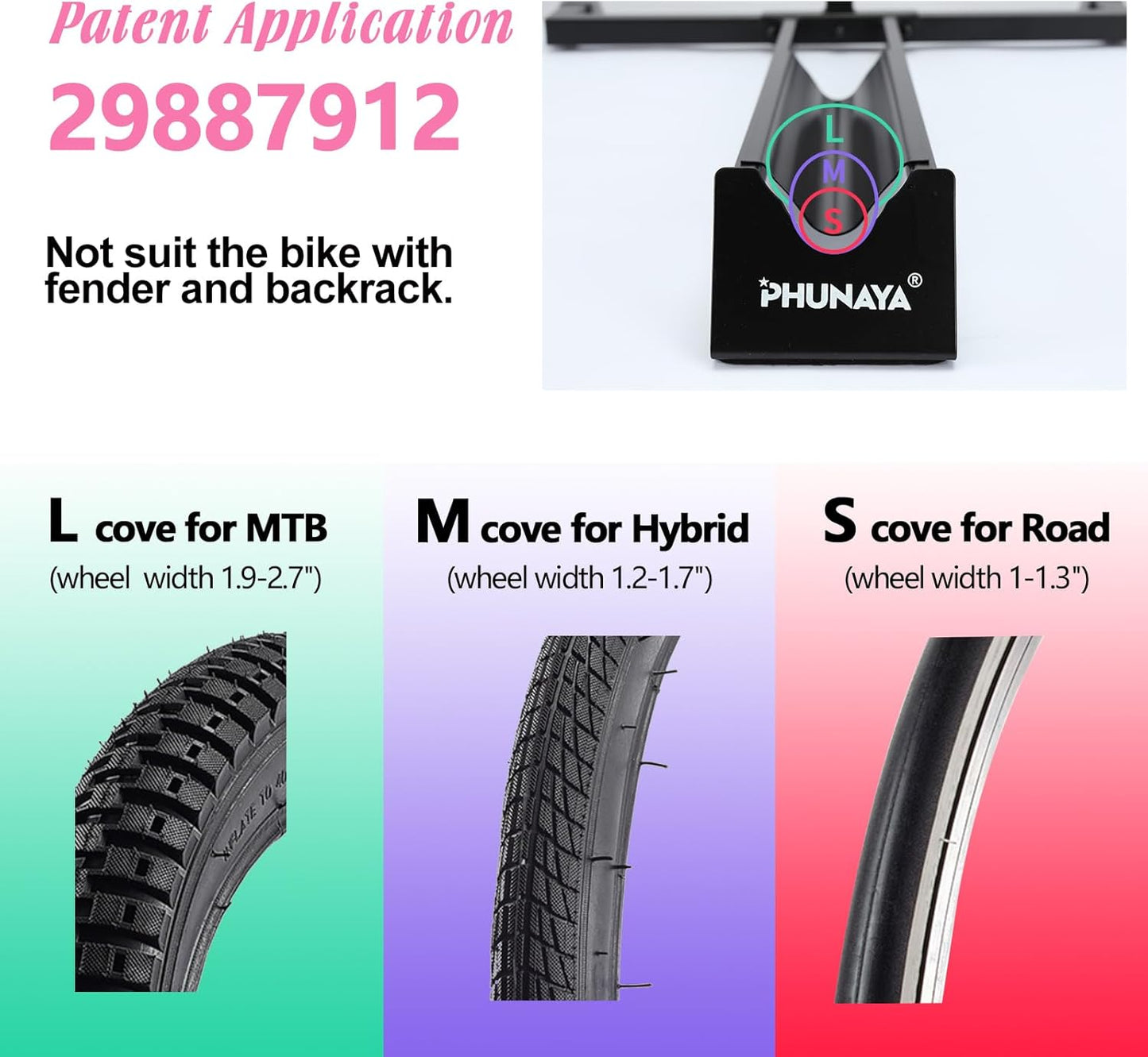 Bike Stand,Vertical Bike Rack For Indoor Bike Storage,Upright Bicycle Stand Floor.Heavy Duty Bike Holder With PVC Coating.Suit 24"-29" MTB,Hybrid and Road Bike,Patent Application. (2 Pack)