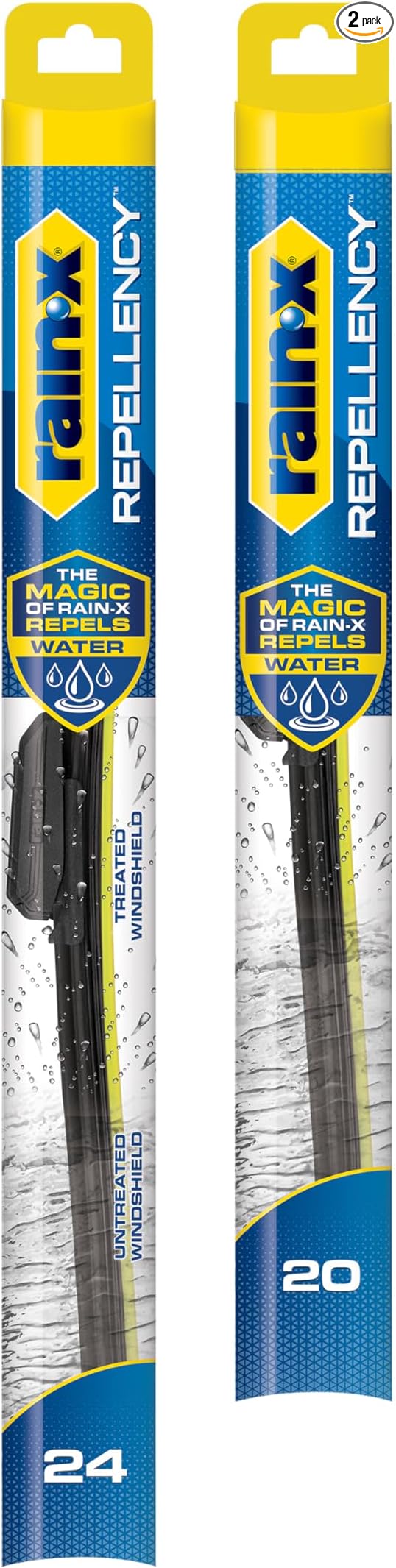 Rain-X 810347 Repellency Water Repellent Wiper Blades, 24" & 20" Windshield Wipers,New & Improved Version of Latitude [Amazon Exclusive]