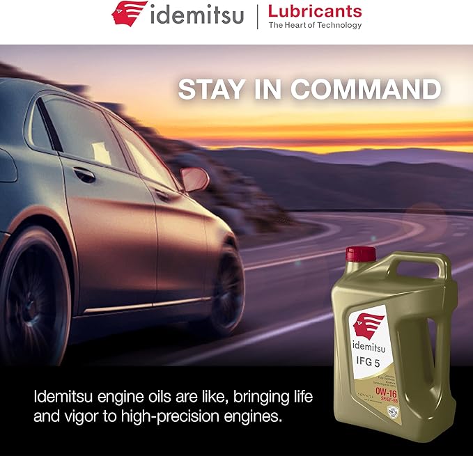 Idemitsu IFG 5 0W-16 Motor Oil Full Synthetic- 5 Quart, Case of 4 | SP/GF-6A Certified Engine Oil for TGDI & PFI Engines | Engineered for Superior Efficiency and Protection