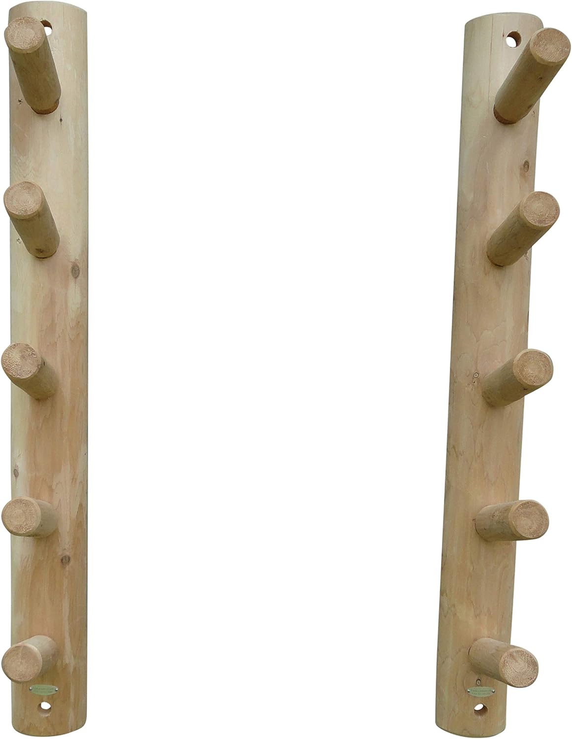 10-Place Wall-Mounted Ski Log Racks - Skis Wall Mount Garage Racks, Indoor & Outdoor Vertical Ski Holders for Walls, Hangers for Skis Indoor Storage Rack, Garage Hanging Rack - Unfinished