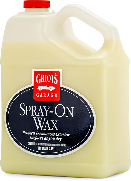 Griot’s Garage Spray-On Wax for Car Detailing, Auto Paint Protection and Enhancement, Carnauba Gloss for Trucks, SUVS, RVs, and More, 11097, One Gallon