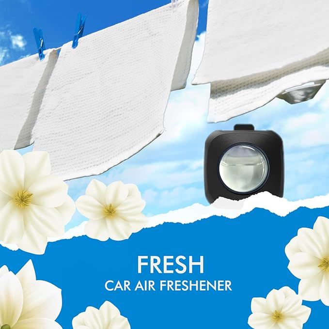 Car Air Fresheners, 6 Pack, Fresh, Car Fresheners Vent Clips, Long Lasting Air Freshener, Car Refresher for Men Women
