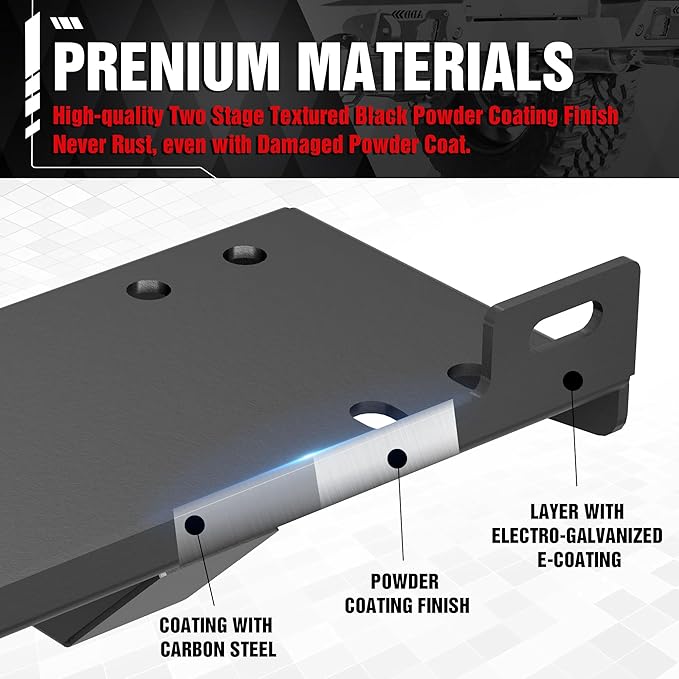 Tow Hitch 2 Inch, Trailer Hitch Winch Mount with 2" Receiver, Universal Heavy-Duty Winch Plate Bracket for Truck/Pickup/ATV/UTV/SUV, 17000 lbs Towing Capacity, Mounting Cradle, Black