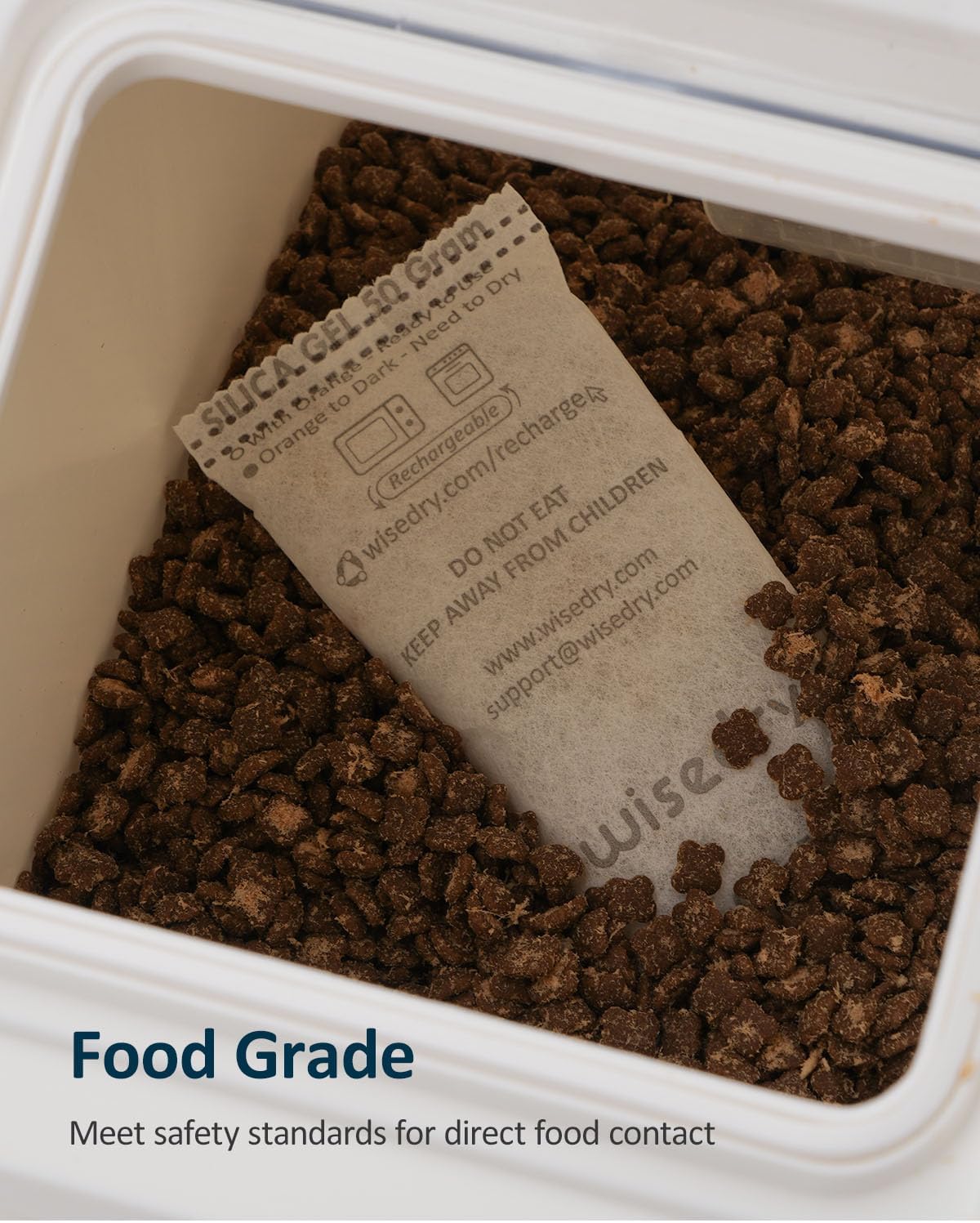 wisedry 50 Gram [6PACKS] Rechargeable Silica Gel Desiccant Packets Fast Reactivate Desiccant Bags Orange to Green indicating for Air Dryer Food Grade