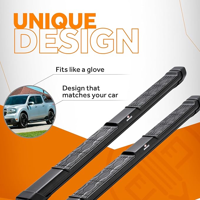 KEKO Running Board Compatible with Silverado & Sierra - Double Cab 2019-2025 - Truck Side Steps, Nerf Bars - Anti-Slip Stepping Plates, Easy Install, Truck Accessories - 6005 T6 Aluminum & Alloy Steel