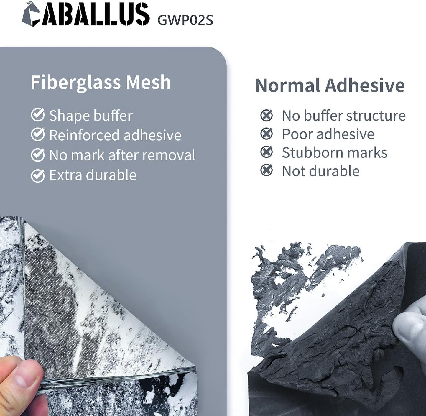 GWP02S Marble Grain Garage Wall Protector Car Door Protectors, Garage Accessories, Parking Stopper for Garage, Tool-Free, Designed in Germany (4-Pack Marble Grain)