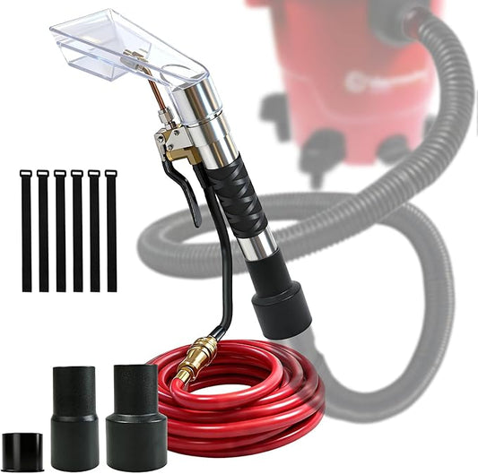 Universal Compatible with Any Brand Shop Vac Extractor Attachment with 2-1/2" & 1-7/8" & 1-1/4" Adapter Auto Detailing Vacuum Head Extraction Accessories for Upholstery & Carpet Cleaning