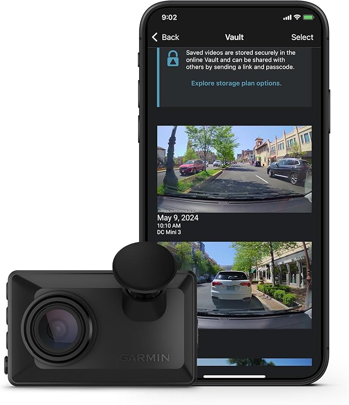 Garmin Dash Cam™ X110, Compact 1080p HD Dash Cam with a 140-degree Field of View, Built in Clarity™ Polarizer, Voice Controlled, GPS, 2.4” Display, Automatic Recording