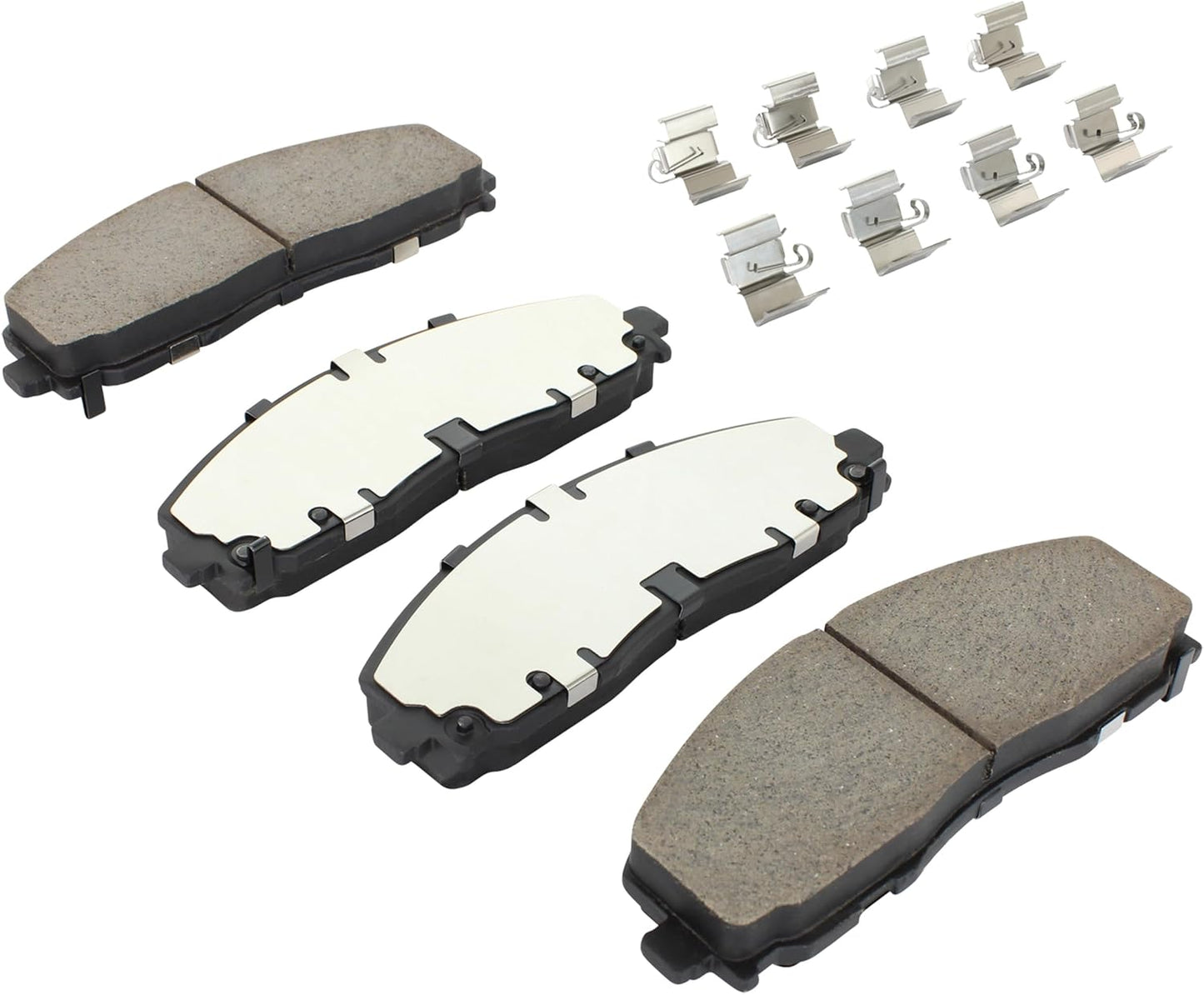 Premium Ceramic Front Brake Pads (1001-1589C) Compatible with 2012-2024 Chrysler/Dodge/Jeep/Ram/Volkswagen (C/V/Gladiator/Grand Caravan/Journey/Pacifica/Routan/Voyager/Wrangler & More)