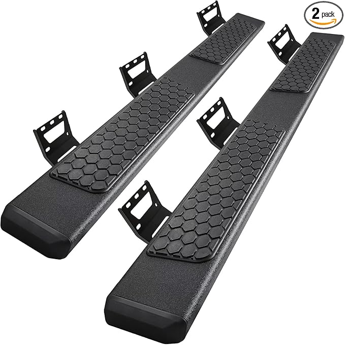 COMNOVA Side Steps Running Boards Compatible with 2019-2026 Dodge Ram 1500 (excl. Classic/2500/3500) Crew Cab New Body Style. 6.5 Inch Ram Rock Sliders Nerf Bars with Honeycomb Step Pad.