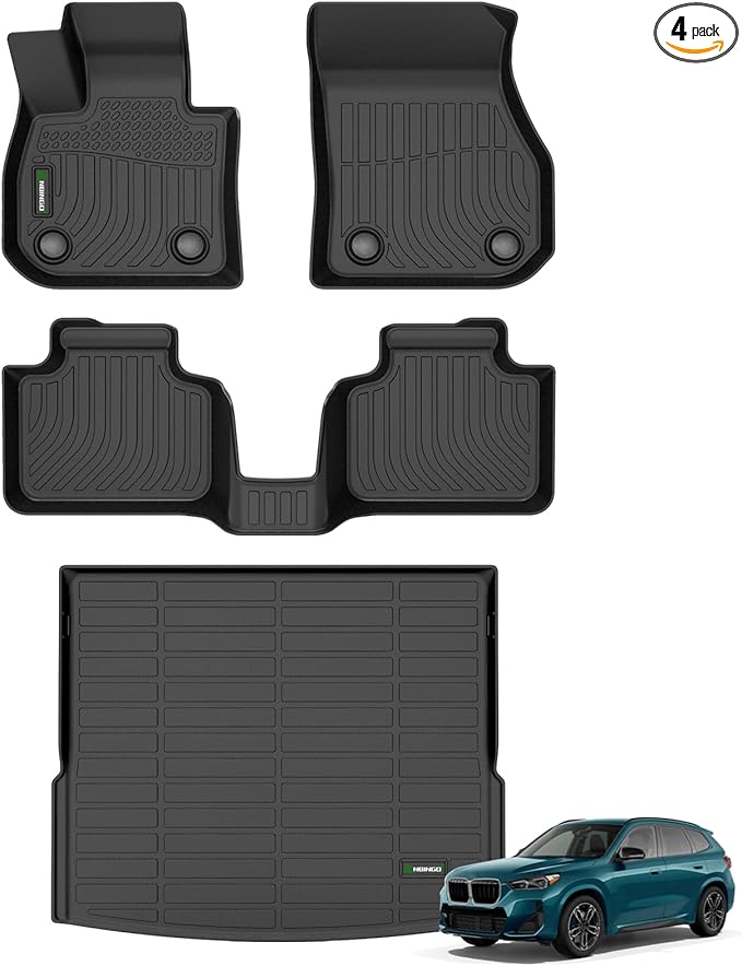 ANBINGO-for BMW X1 Floor Mats 2023-2026 (xDrive28i / M35i), for BMW X1 All Weather Car Mats Cargo Liner Protection TPE Waterproof,for X1 Accessories-Black