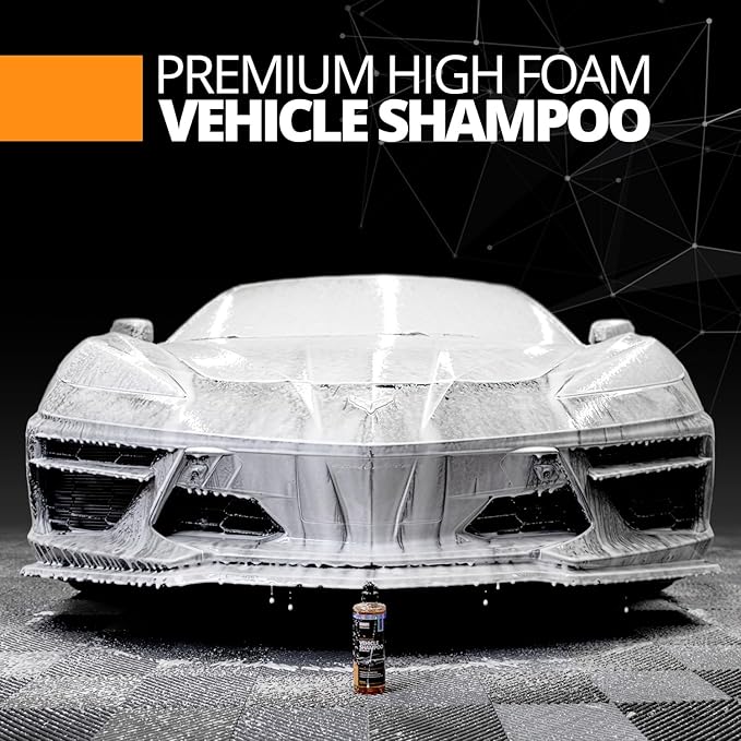 CERAKOTE High Foam Vehicle Shampoo (32 oz. Bottle) - pH Neutral Premium Car Wash Soap - Ceramic Coating Prep and Maintenance - Citrus Scent - Maximum Suds