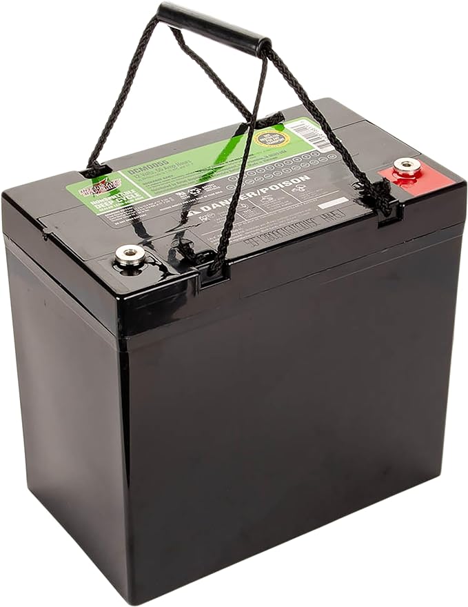 Interstate Batteries 12V 55Ah Deep Cycle Mobility Battery Group 22NF VRLA SLA AGM (Insert Terminal) Rechargeable Replacement for Wheelchairs, Scooters, ATVs, Solar Power (DCM0055)
