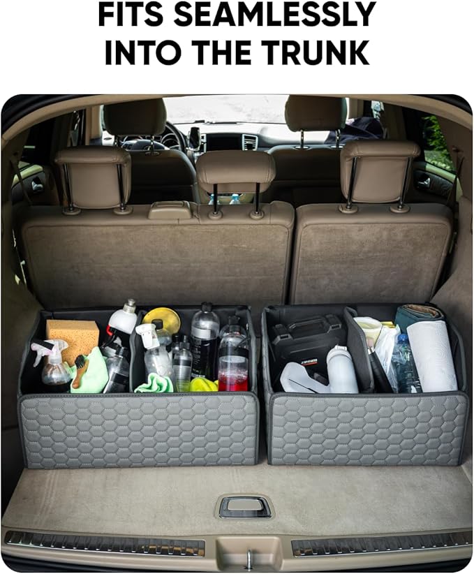 Owleys Car Tote Bundle - For Jeep Trunk Organizer Set - Gray Interior Accessories (Gray 21.6" + 17.7")