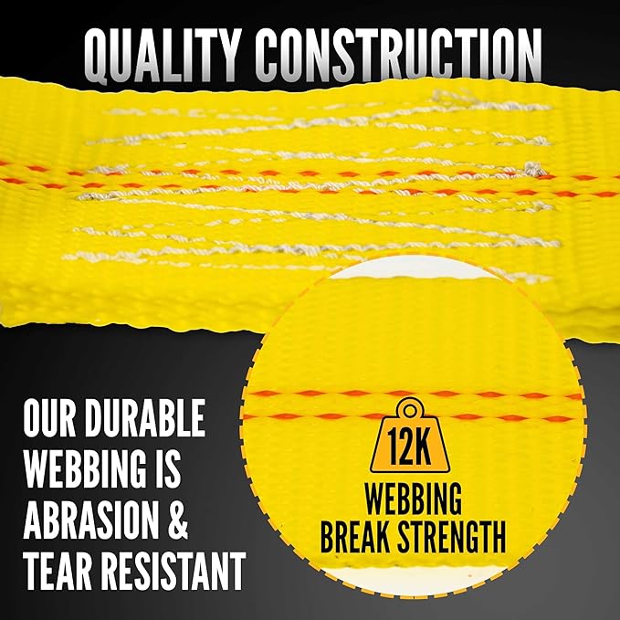 US Cargo Control J Hook Ratchet Straps 2 Inch x 18 Foot (10-Pack), 10,000 LBS Break Strength, Heavy Duty Ratchet Straps with Double J-Hooks, Versatile Tie Downs for Trucks, Trailers, Securing Cargo