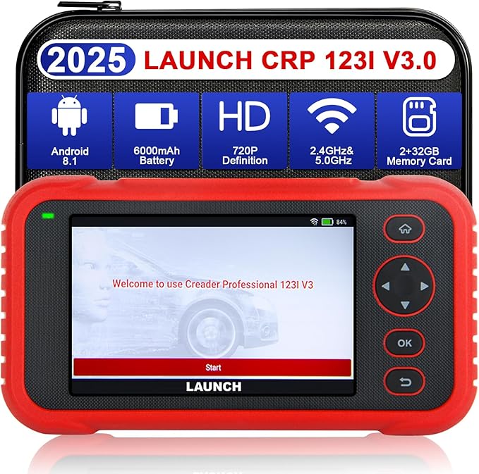 LAUNCH CRP123I V3.0 Elite OBD2 Scanner Diagnostic Tool, 2025 New Code Reader for Cars and Trucks, Engine ABS SRS Transmission Car Scanner, Lifetime Free Update, Oil/EPB/DPF/SAS/BMS Throttle Relearn
