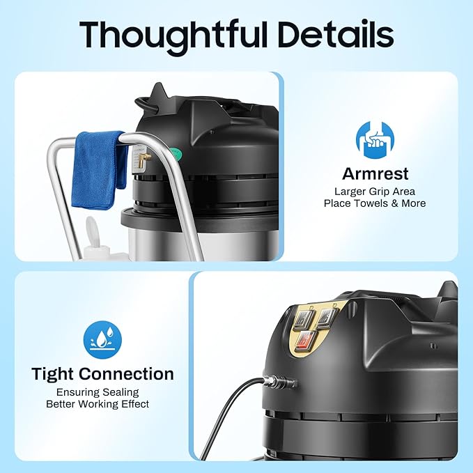 60L Carpet Cleaner Machine Deep Cleaner, 110V Commercial Carpet Cleaning Machine, Sofas Curtains Carpet Shampooer Machine Portable Carpet Cleaner, Floor Scrubber Machine Dust Extractor